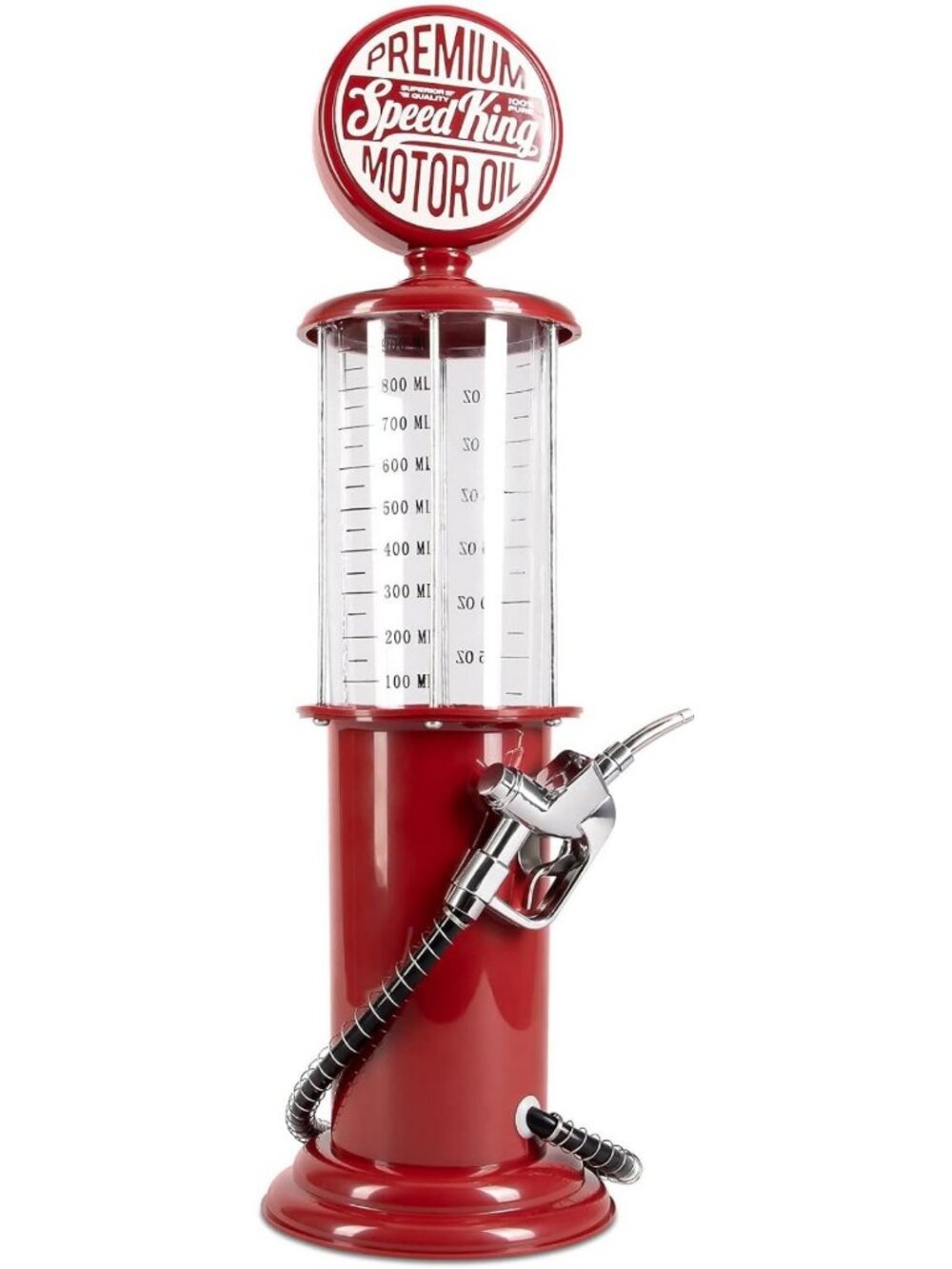 Vintage Style Pump Liquor Dispenser | 30 oz Home Bar Decanter for Cocktails